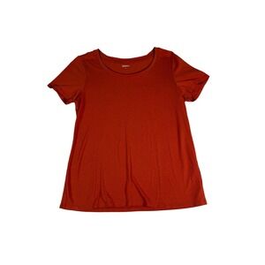 Quince Orange Crew Neck Short Sleeve T Shirt Womens Large Basic Everyday Tee